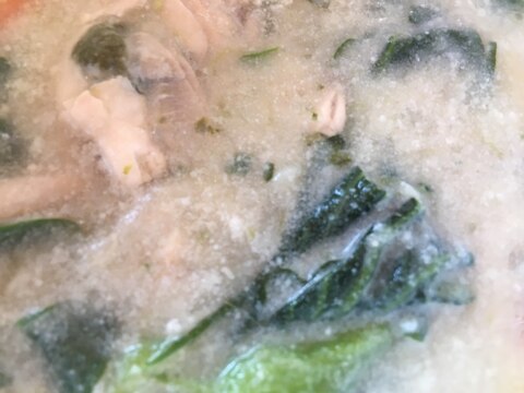 小松菜とタラの粕煮